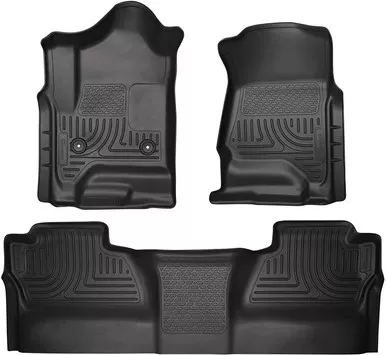 WeatherBeater 98231 Floor Mats Liners - Husky Black Front & Rear