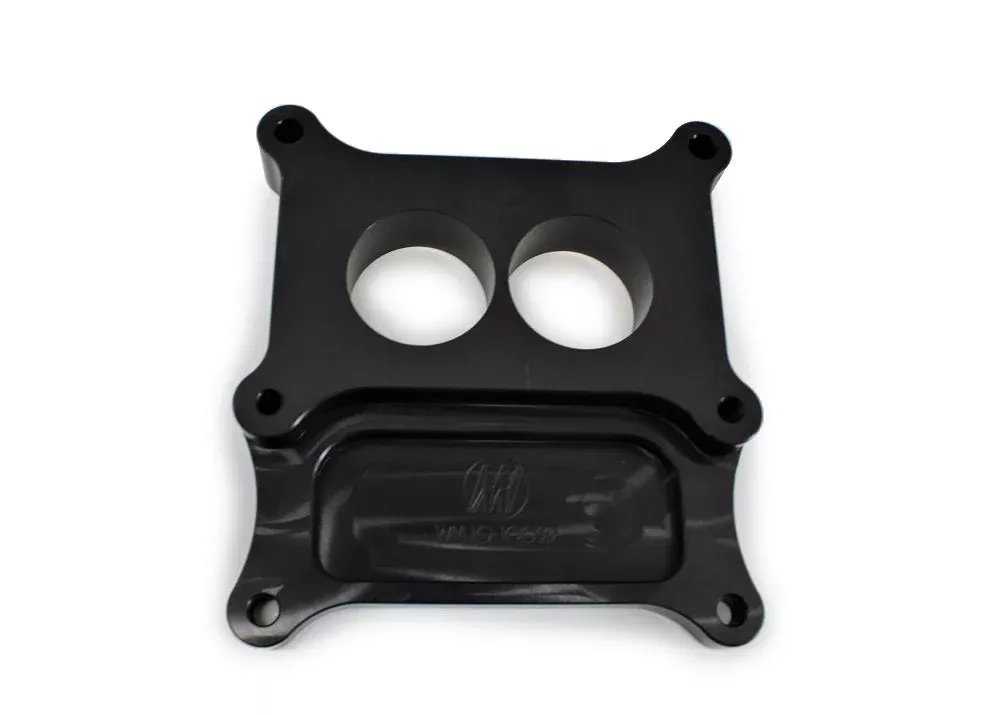 Wehrs Machine & Racing Products Carb Adapter 2bbl to 4bb 1in Thick w/Straight Bores WM10-100SB