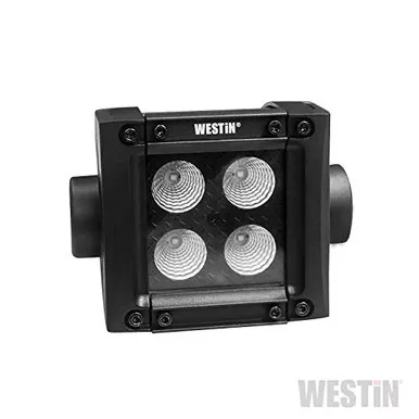 Westin 09-12212-4F B-Force Black Face 2 Inch Double Row LED Light Bar Flood Beam