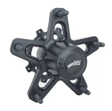 Winters Front Trackstar 10 Hub Kit with Screw-in Cap Aluminum Black Anodized WIN12240