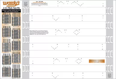 Woody's Stud Template 2.52" 2 Ply - 252T-TEMP