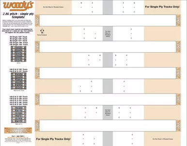 Woody’s Stud Template 2.86″ Single Ply – 286S-TEMP-2