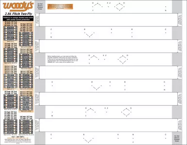 Woody’s Studding Template 2.86 Pitch 2-Ply – 286T-TEMP-2