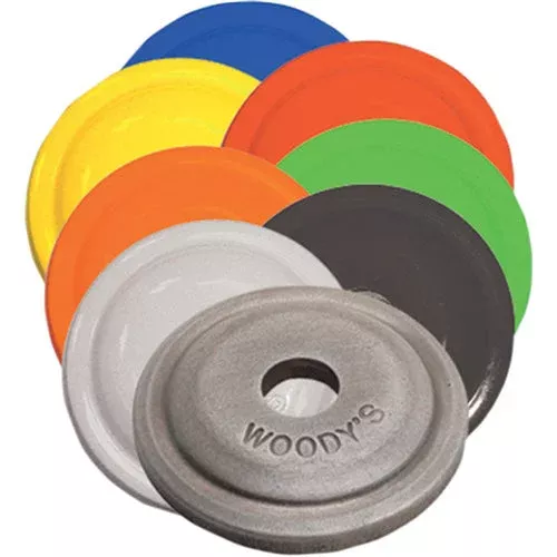 Woodys ROUND ALUMINUM PLATES 5/16″ (48) BLACK AWA-3810
