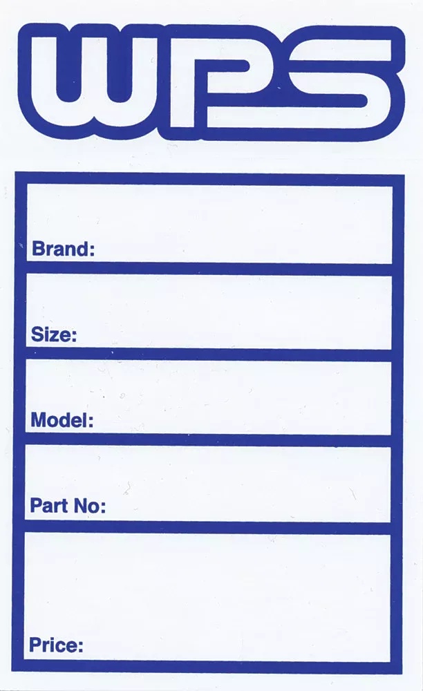 Wps Tire Sticker Tire Labels 50/PK Stickers