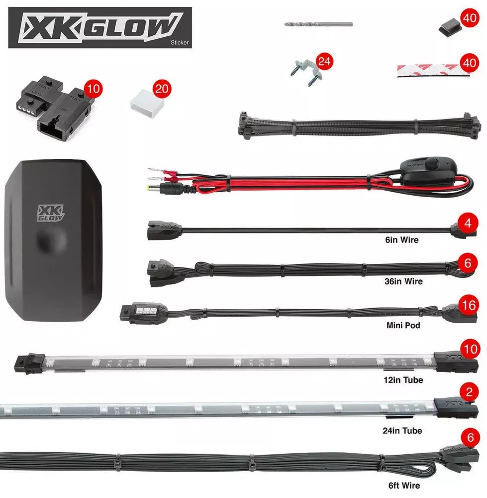 Xk Glow 28PC Xkchrome RGB UTV Kit – XK-UTV-STA