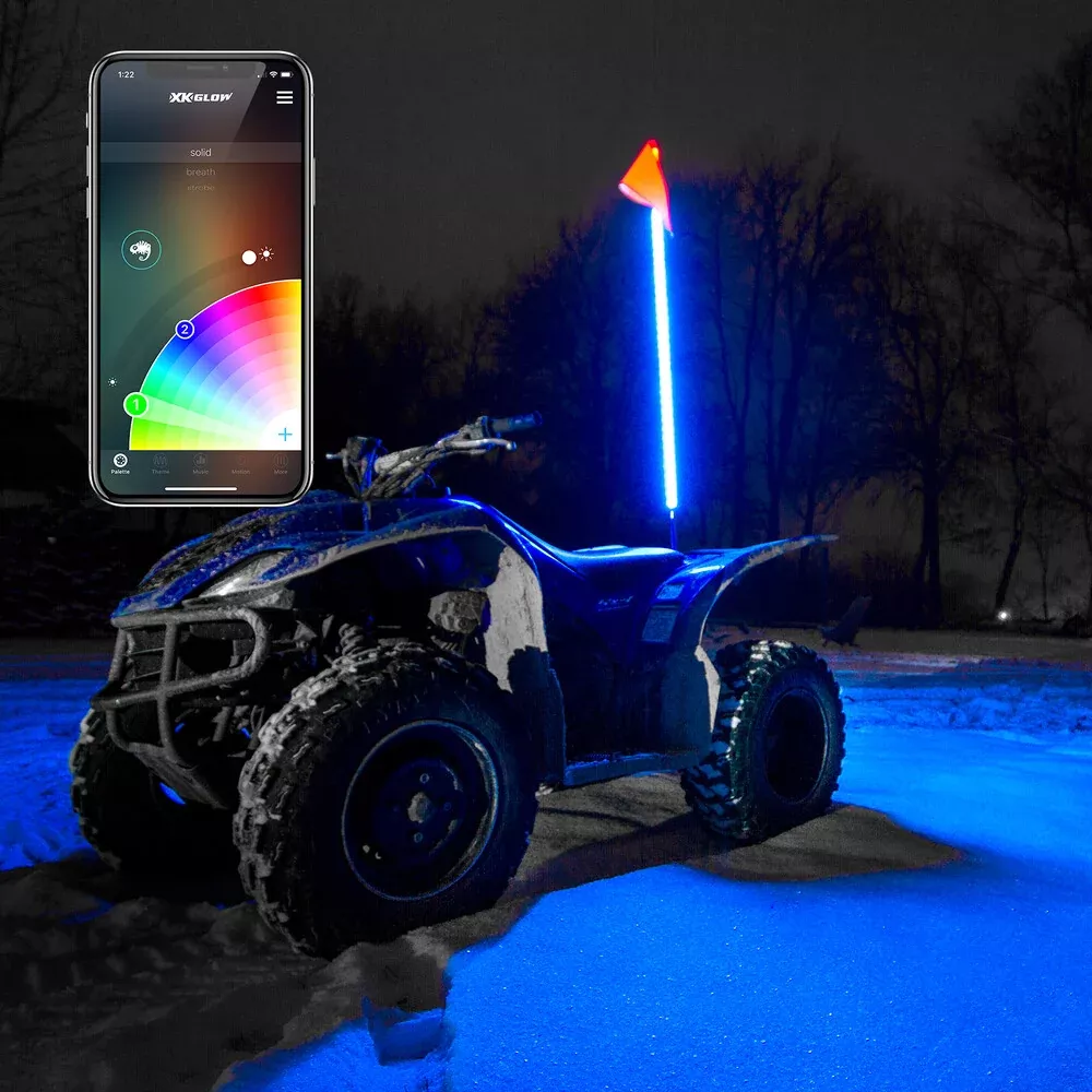 Xk Glow 2ND GEN 4′ 1PC Whip With Xkchrome Controller – XK-WHIPB-STA