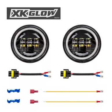 Xk Glow 4.5″ Lights Amber Halo Black – XK042007-B