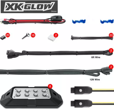 Xk Glow 8Pc Rgb Rock Light – XK-ROCK-ADV