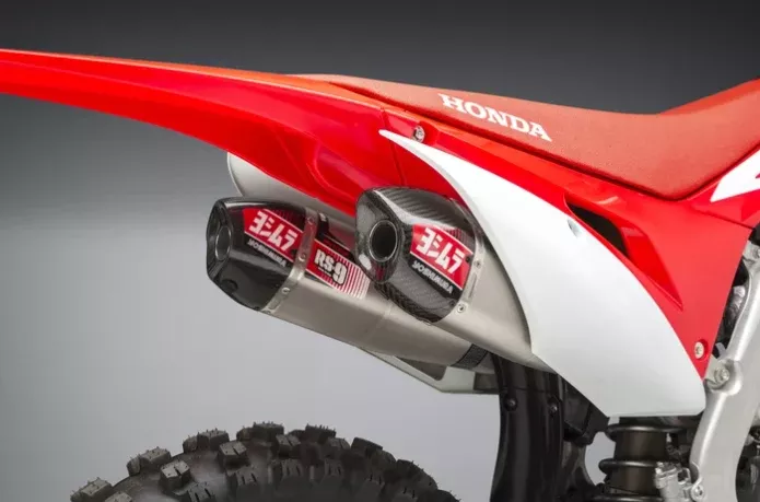 Yoshimura RS-9 Header Canister END CAP Exhaust Dual System SS-AL-CF – 22843AR520 Honda CRF250R / CRF250RX 2018-2021