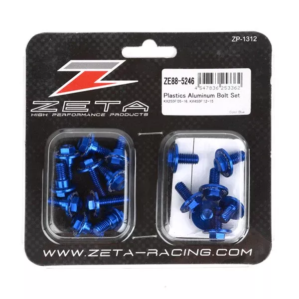Zeta Aluminum Bolt Kit Blue – ZE88-5246 Kawasaki KX 250 / KX 450 2005-2016