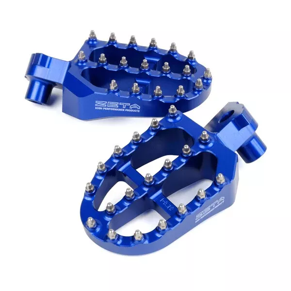 Zeta Aluminum Footpegs Blue – ZE93-1623 Yamaha Dirt Bikes 1999-2026