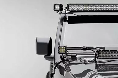 ZROADZ Z374831-BK2 Front Roof LED Bracket fits Jeep Gladiator 2019-2020 Black
